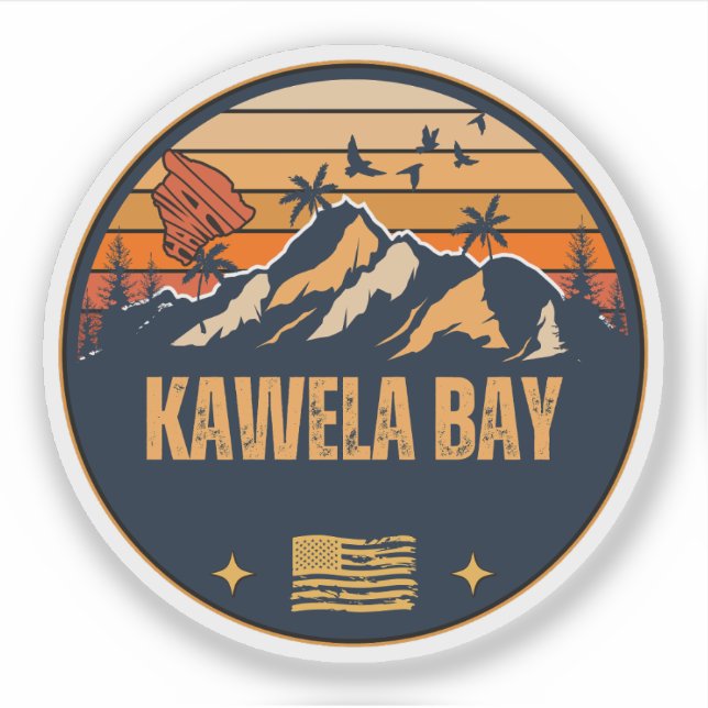 Sticker Kawela Bay, Hawaii (Devant)