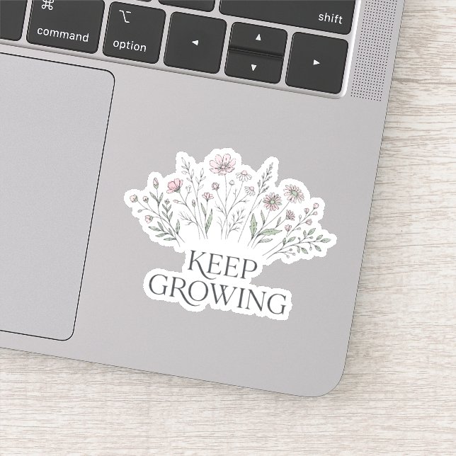 Sticker 'Keep Growing Wildflower Botanical' (Detail)