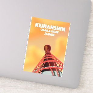 Sticker Keihanshin Osaka Kobe Japan poster Voyage