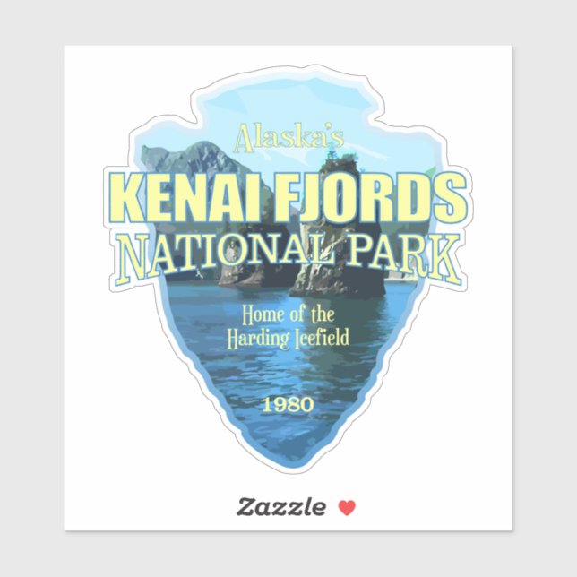 Sticker Kenai Fjords (flèche) (Feuille)