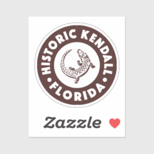 Sticker Kendall Florida Circle - Brown