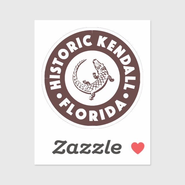 Sticker Kendall Florida Circle - Brown (Feuille)