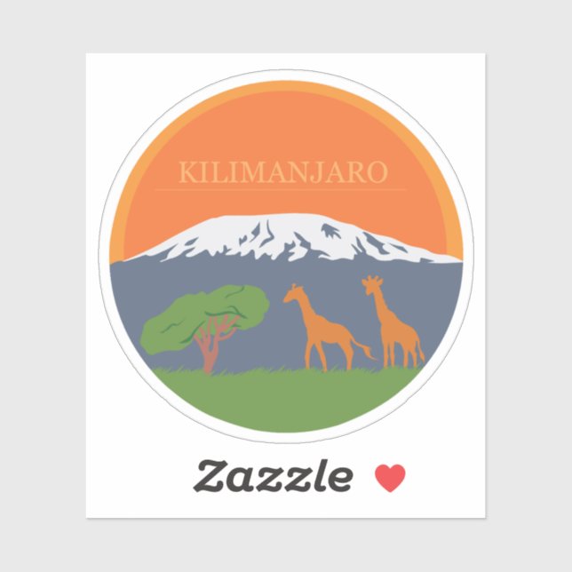 Sticker Kilimanjaro (Feuille)
