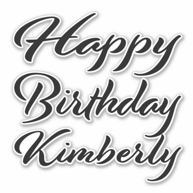 Sticker Kimberly Name Prénom de l'anniversaire de l'autoco (Devant)