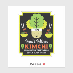 Sticker Kimchi Cuisine Maison Nourriture Fabriquée