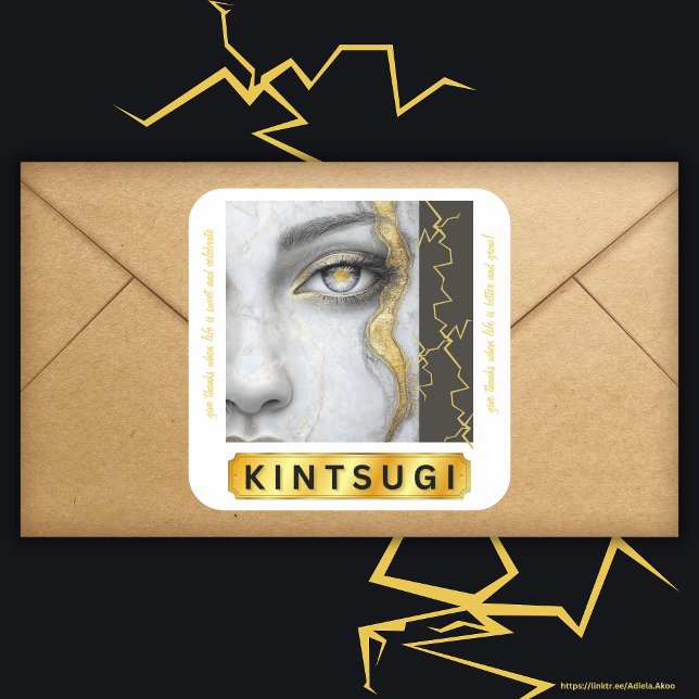 Sticker KINTSUGI (KINTSUGI Collection by Adiela Akoo reminds us to turn adversity into something beautifully resilient)