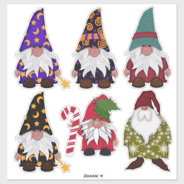 Sticker Kit Gnomes (Feuille)