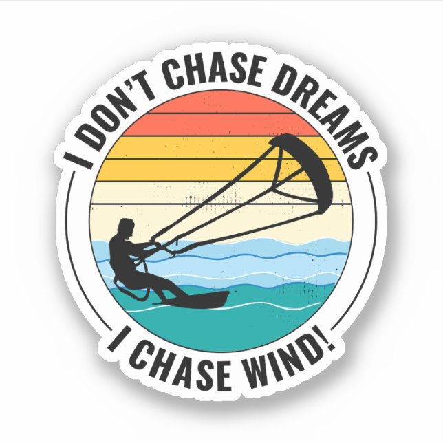 Sticker Kitesurf Kiteboarding Kite équitation Sports éolie (Devant)