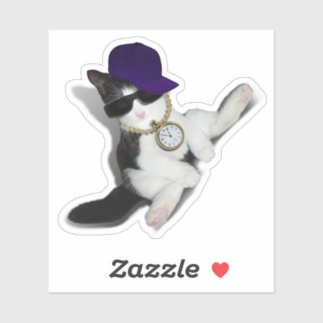 Sticker Kitten Avec Attitude Chat (Feuille)