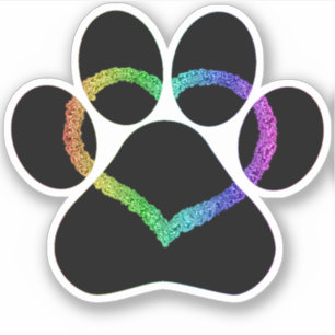 Sticker Kitty Love Rainbow