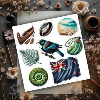 Sticker Kiwiana New Zealand Set 1