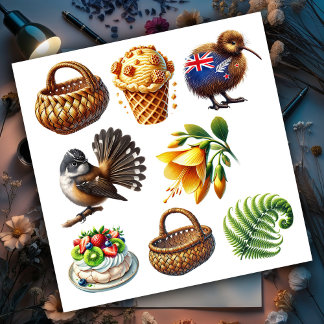 Sticker Kiwiana New Zealand Set 5