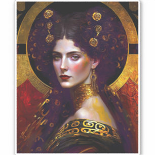 Sticker Klimt Inspiré Queen Goddess