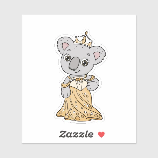 Sticker Koala Princesse (Feuille)
