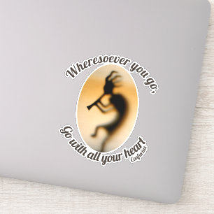 Sticker Kokopelli Allez Avec Votre Cœur Inspirant