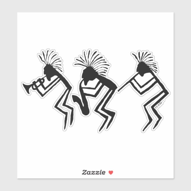 Sticker Kokopelli - Talking Canyons, Nouveau-Mexique (Feuille)