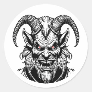 Sticker Krampus yeux rouges