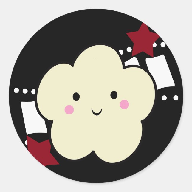 Sticker KRW Movie Popcorn Kawaii (Devant)
