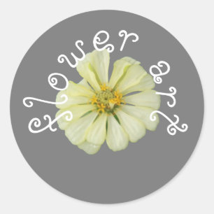 Sticker Kunst Weiße Blume