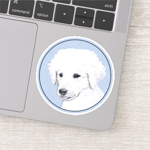 Sticker Kuvasz Peinture - Cute Original Chien Art