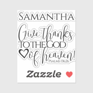 Sticker La Bible Remet Merci Christian Modern Script