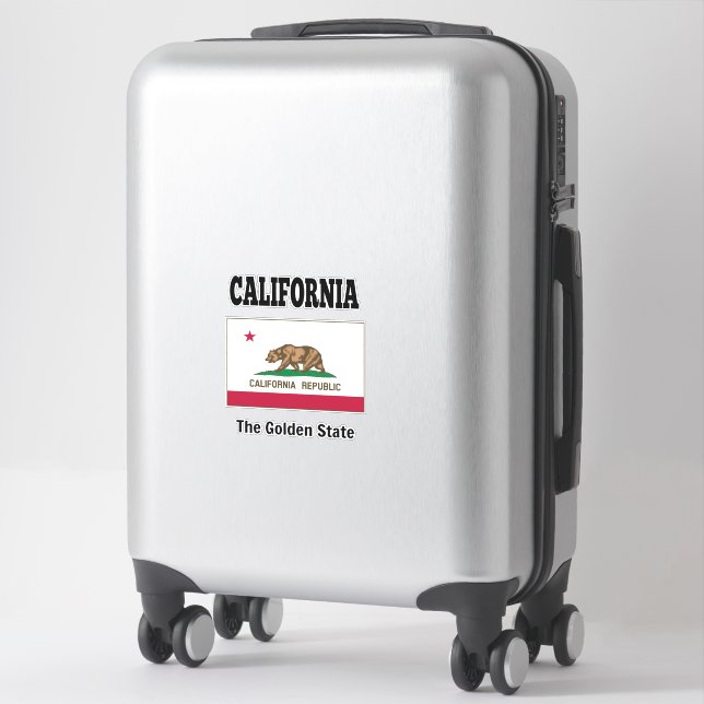 Sticker La Californie, L'État D'Or (Sur valise)