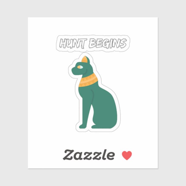 Sticker La chasse commence (Feuille)
