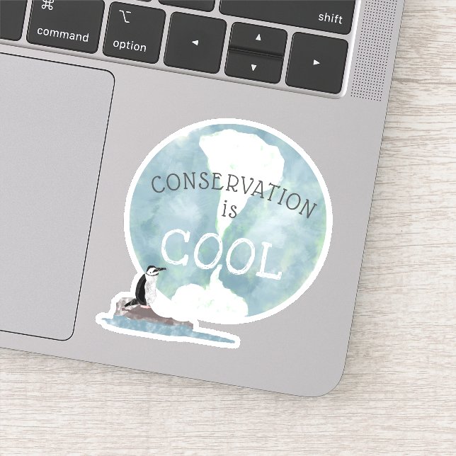 Sticker La conservation est le pingouin Cool (Détail)