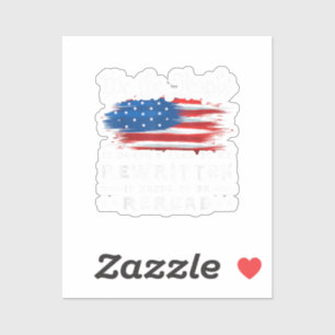 Sticker La Constitution américaine du drapeau doit être re