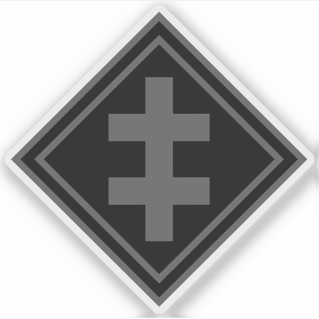 Sticker La Croix de Lorraine - v2 (gris) (Devant)