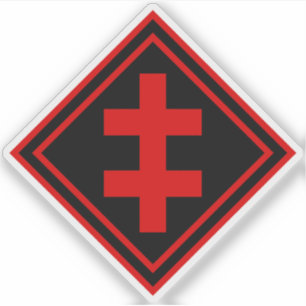 Sticker La Croix de Lorraine - v2 (rouge)