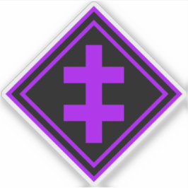 Sticker La Croix de Lorraine - v2 (violet)