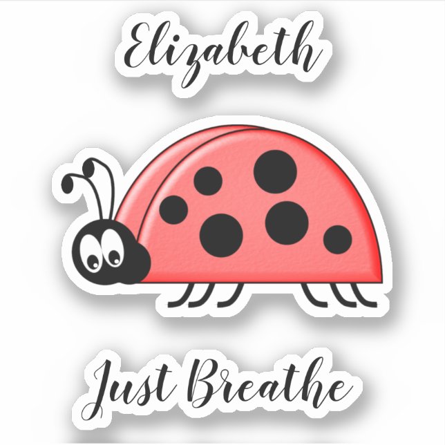 Sticker La dame bogue respire juste une citation d'anxiété (Devant)