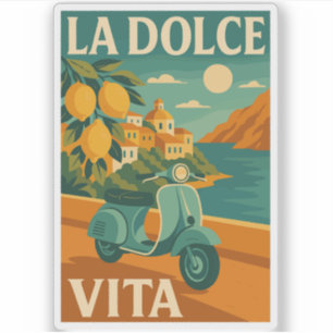 Sticker La Dolce Vita – Voyage sur la Côte Italienne Rétro