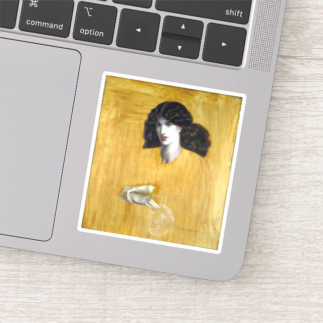 Sticker La Donna Della Finestra de Dante Gabriel Rossetti (Détail)