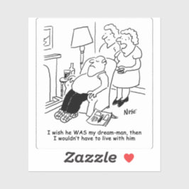Sticker La femme Wives Husband était son homme de rêve