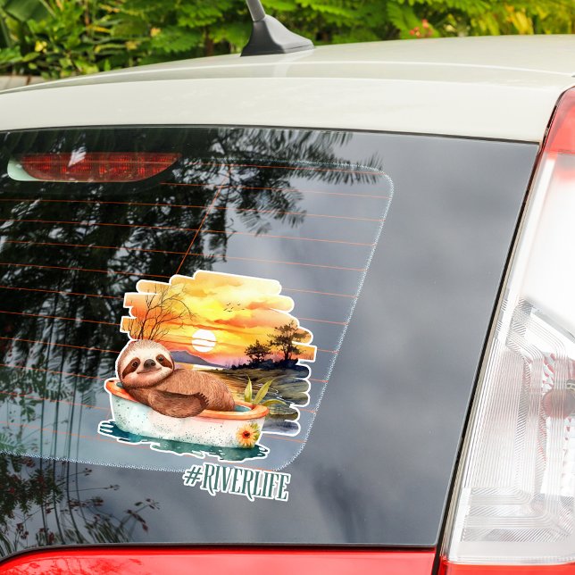 Sticker La Fente River Life | Décalage de plaisir d'été (6" decal shown. Available in multiple sizes for your car, laptop and more!)