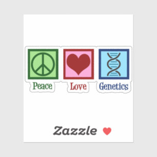 Sticker La génétique de l'amour pour la paix