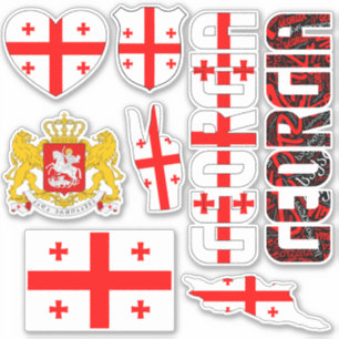 Sticker La Géorgie Extraordinaire forme les symboles natio