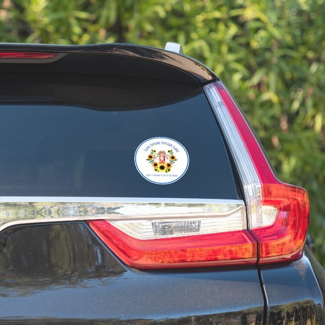 Sticker La gloire de la fille ukrainienne à l'Ukraine (Côté voiture)