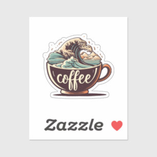 Sticker La Grande Vague De Café