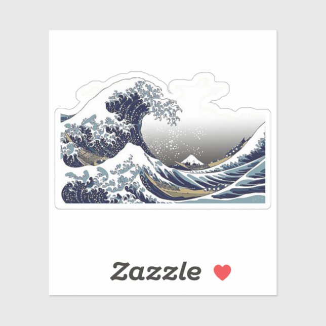 Sticker La Grande Vague, Hokusai, Art (Feuille)