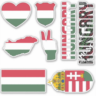 Sticker La Hongrie Extraordinaire forme des symboles natio
