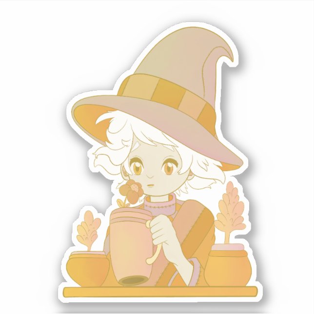 Sticker La jeune sorcière (Devant)