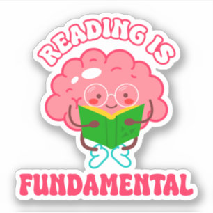 Sticker La lecture est fondamentale ! Faites glisser les d