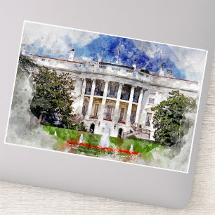 Sticker La Maison Blanche à Washington DC – Façade Sud