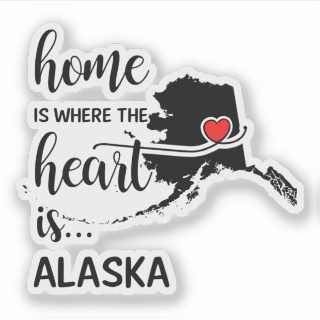 Sticker La maison de l'Alaska est le coeur (Devant)