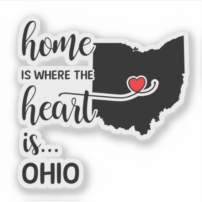 Sticker La maison de l'Ohio est le coeur (Devant)
