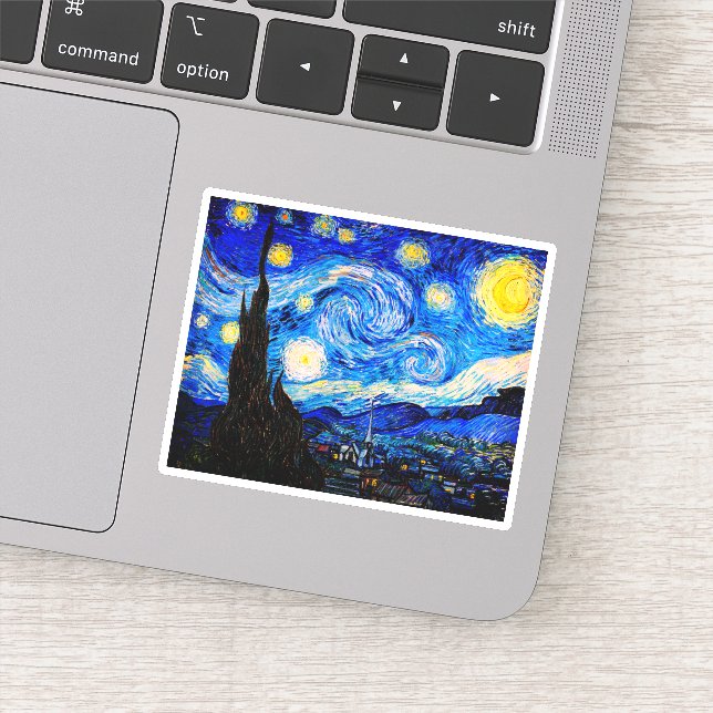 Sticker La nuit étoilée par Vincent Van Gogh (Détail)