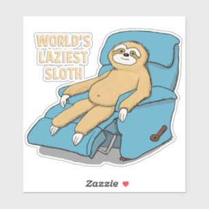 Sticker La paresse la plus paresseuse du monde drôle dans
